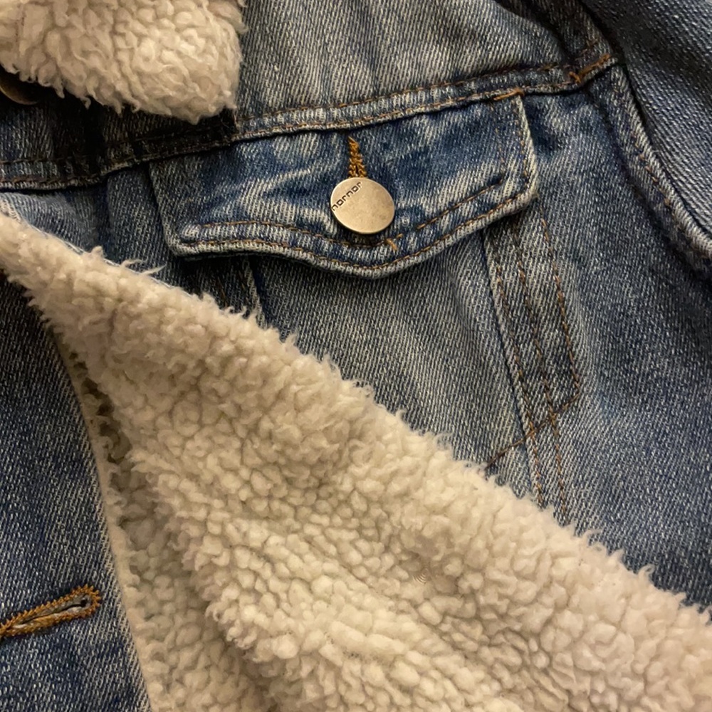 Fuzzy Jean Jacket - Picture 2 of 2